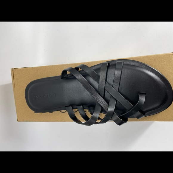 206 Collective Womens Solo Black Sandals Size 6.5 (1497850) NIB - Picture 2 of 9